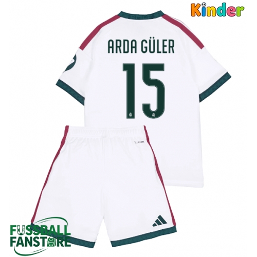 Real Madrid Arda Guler #15 Replik Heimtrikot Kinder 2026-27 Kurzarm (+ Kurze Hosen)